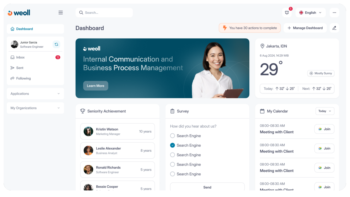 Weoll Dashboard